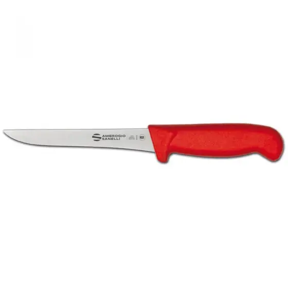 Cuțit de dezosat Supra Colore, Ambrogio Sanelli, lamă îngustă, roșu, (L) 300 mm Chilipir