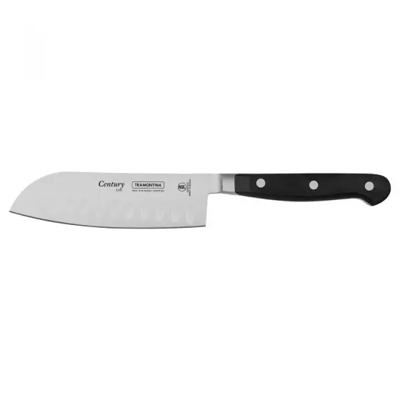 Preferatul clienților Cutit Century Santoku pentru tocare si feliere Hendi, Tramontina, Negru, (L)130mm