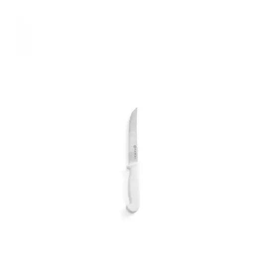 Cutit bucatarie universal, Hendi, maner polipropilena alb, lungime lama inox 13 cm / lungime cutit 23 cm, respecta normele de igiena HACCP Nu rata
