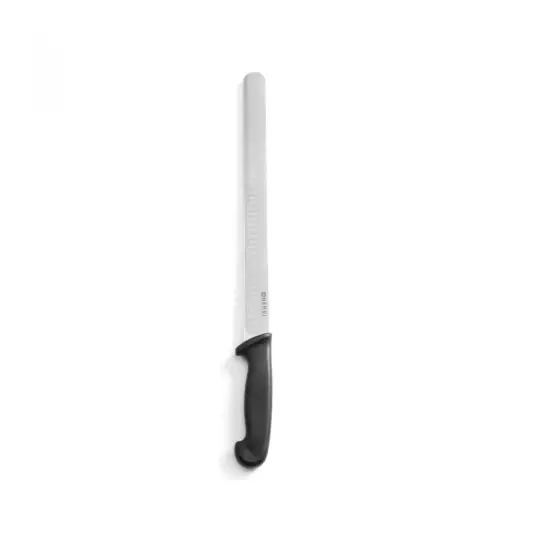 Cutit sunca/somon certificat igiena HACPP, Hendi, lama inox 35 cm, lungime cutit 49 cm, maner negru Vezi acum