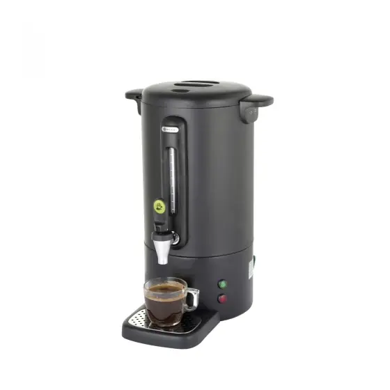 Retur ușor Percolator pentru bauturi fierbinti 13 litri, inox, negru mat, termostat 0-100 gr C, 1650 W, Concept Line Hendi, 357x380x(h)502 mm