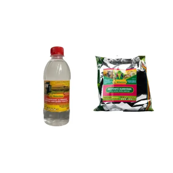 Pachet limpezire si conservare vin, Conservant vin, 100 ml + Bentonita alimentara, 100 g Preț mic