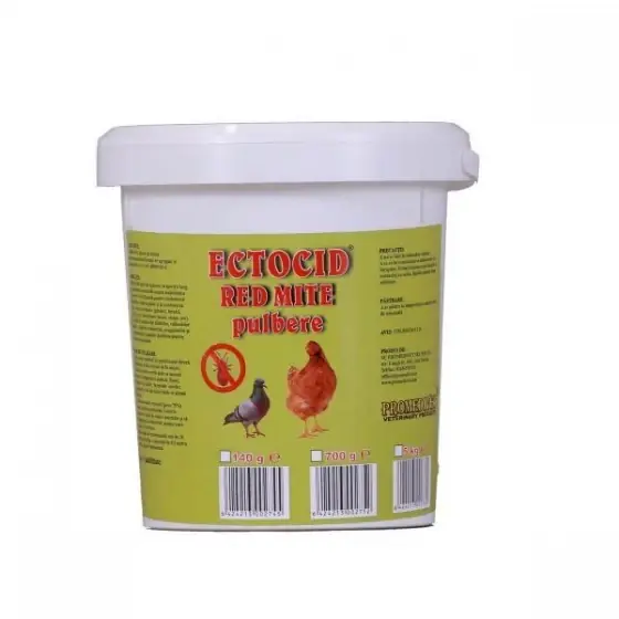 Ectocid Red Mite, pulbere antiparazitara, 140 gr Cel mai bun preț