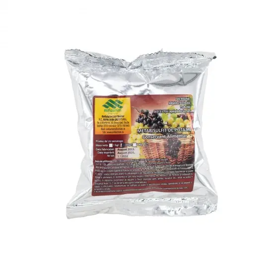 Metabisulfit de Potasiu, Conservant Alimentar Vin,Legume si Fructe, 15 gr Plată securizată