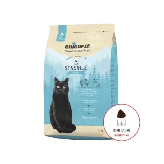 Hrana Uscata Pentru Pisici Super Premium Chicopee Cnl Adult Sensible Lamb 1.5Kg Reducere specială
