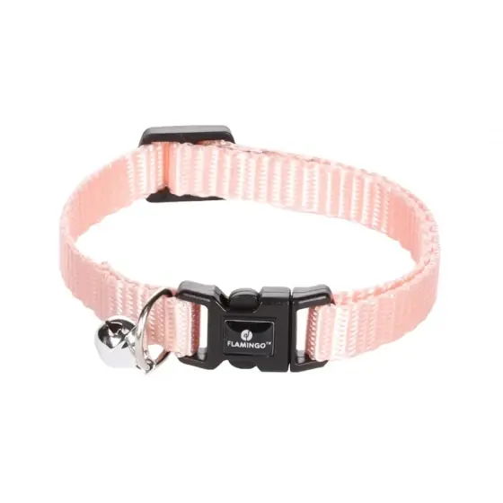 Zgarda Pentru Pisici Flamingo Ziggi Light Pink Cu Clopotel 30Cm Discount