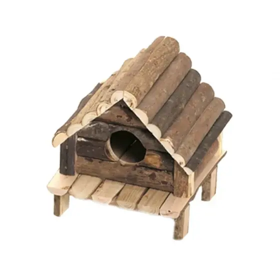 Casuta Din Lemn Pentru Rozatoare Flamingo Hudson 14X12X13Cm Reduceri