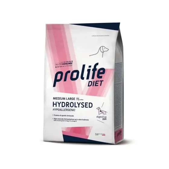 Dieta Veterinara Uscata Prolife Hypoallergenic Hydrolysed Miel Pentru Caini De Talie Medie/Mare 8 Kg Reduceri