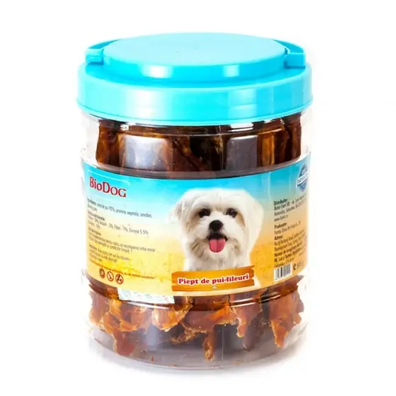 Recompense Pentru Caini Biodog Piept De Pui Fileuri 500Gr/Ca-01H Chilipir