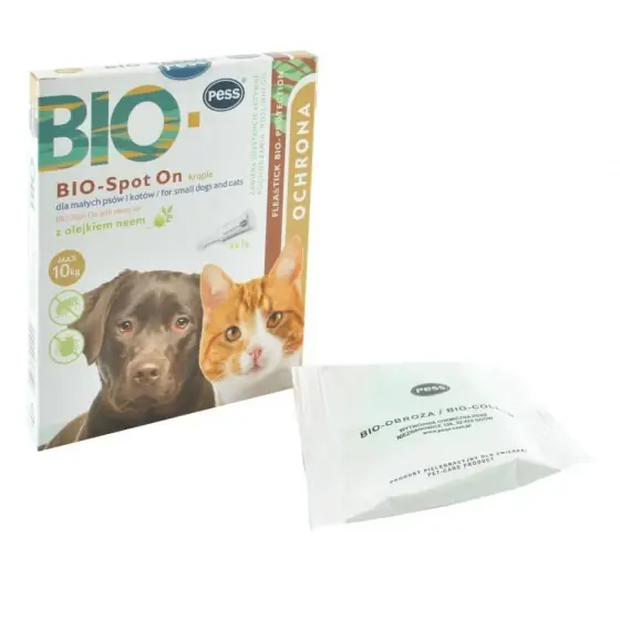 Pipeta Antiparazitara Pentru Caini Si Pisici Pess Bio-Spot Cu Ulei De Neem 4X1G 10Kg/1002 Ofertă exclusivă