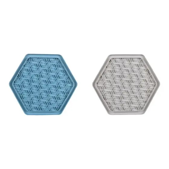 Hranitoare Pentru Caini Si Pisici Interactiv Flamingo Lick Pad Jelly Blue/Grey 24X21Cm Noutate