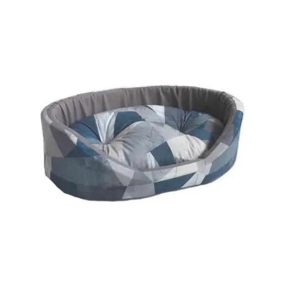 Culcus Textil Pentru Caini Si Pisici Taurus 1 Geo Blue 32X42X18 Cm Reducere de preț