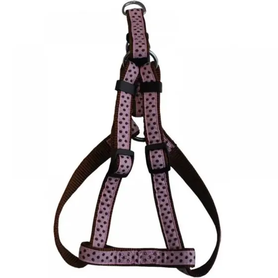 Ham Pentru Caini Nylon Buline Roz Click 10Mm*25-40Cm Doar azi
