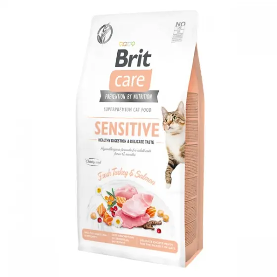 Ieftin Brit Care Cat GF Sensitive Healthy Digestion and Delicate Taste 7 kg