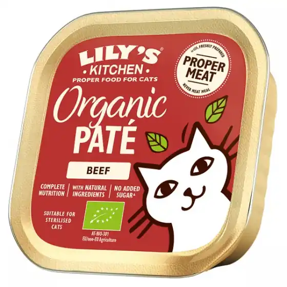 Comandă acum Lily's Kitchen Cat Adult Organic Beef Pate 85 g