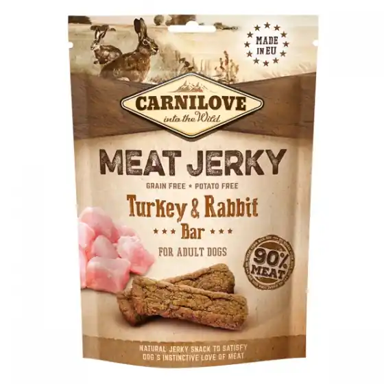 Cumpără acum Carnilove Jerky Turkey and Rabbit Bar 100 g