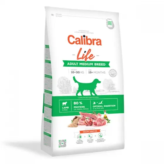Cel mai vândut Calibra Dog Life Adult Medium Breed Lamb 2.5 kg
