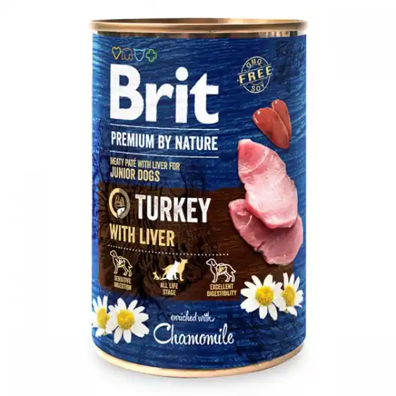 Brit Premium by Nature Turkey with Liver 400 g conserva Noutate