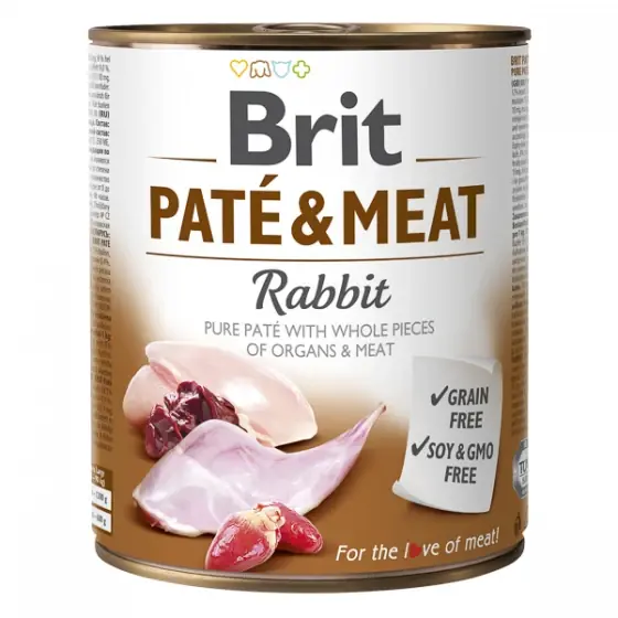 Brit Pate and Meat Rabbit 800 g Calitate înaltă