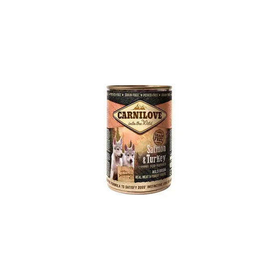Carnilove Wild Meat Salmon and Turkey for Puppies 400 g Lichidare de stoc