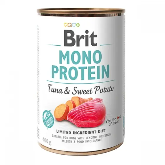 Preferatul clienților Brit Mono Protein Tuna & Sweet Potato 400 g