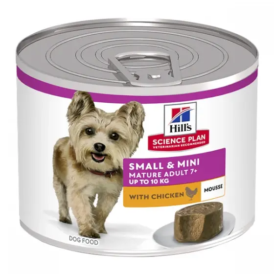 Bestseller Hill's SP Mature Adult Small & Mini Mousse Chicken 200 g (conserva)