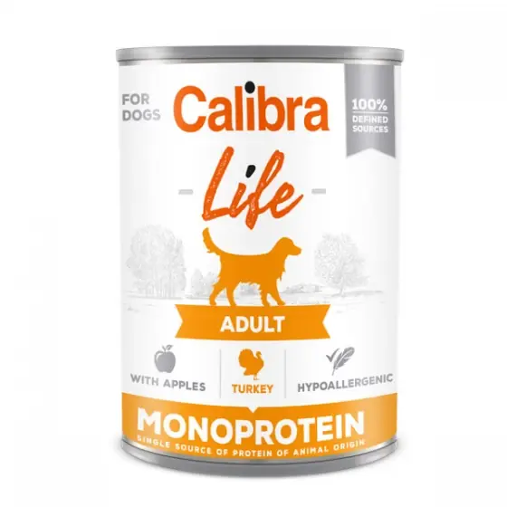 Ofertă exclusivă Calibra Dog Life Can Turkey with Apples 400 g