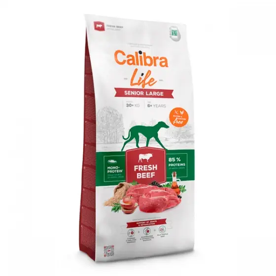 Reducere de preț Calibra Dog Life Senior Large Fresh Beef 12 kg