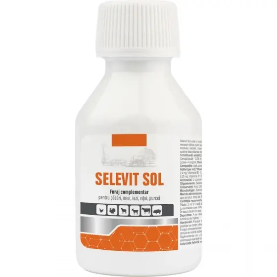 Solutie orala cu vitamine, aminoacizi si seleniu Selevit Sol, 100 ml Super ofertă
