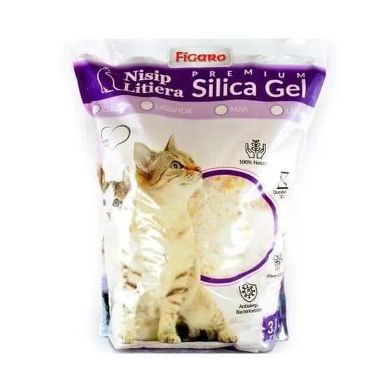 Nisip pentru pisici Silica-Gel Figaro Premium 3.8 Lamaie Expediere rapidă