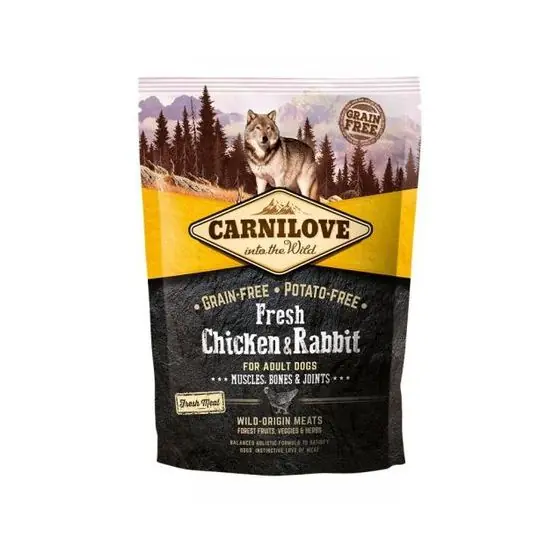Hrana uscata pentru caini Carnilove Fresh, Pui si Iepure, 1.5 kg Comandă acum