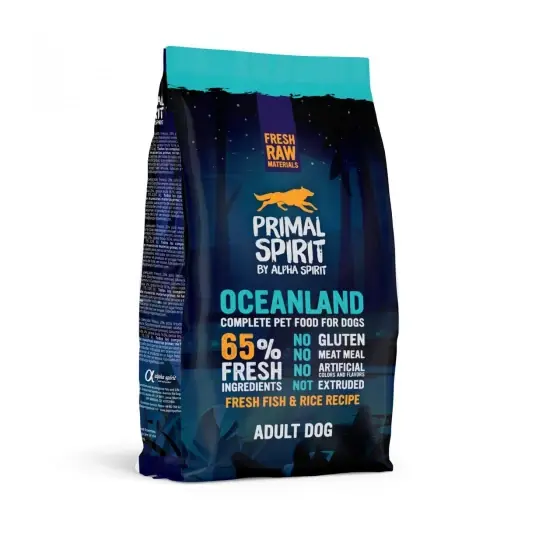 Doar azi Hrană uscată Premium pentru câine Primal Spirit, Oceanland, cu pește proaspăt,1 kg