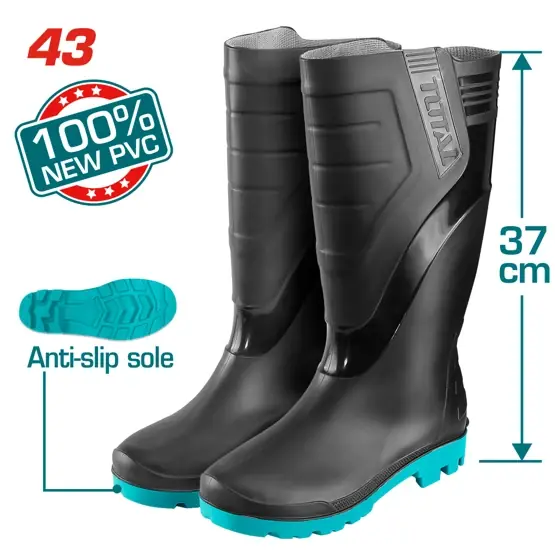 Cel mai bun preț TOTAL bocanci, înalți, negri, mărimea 43