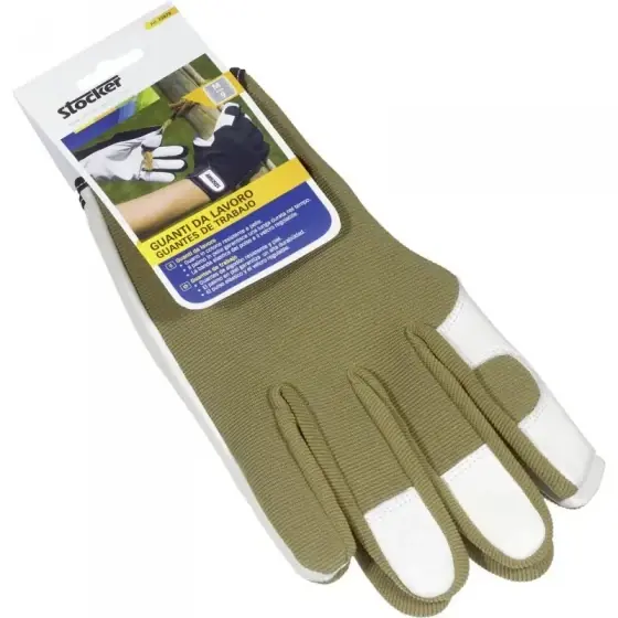 Ultima șansă Manusi de lucru, palma din piele naturala, verde Marime XL