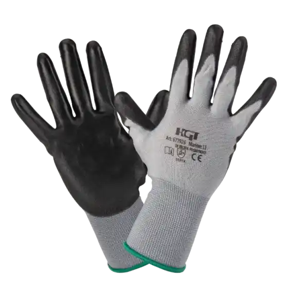 Manusi PU Tricotate Negre - M: 11 C: Premium