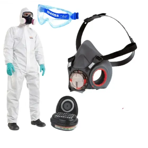 Cumpărături sigure Set echipament pentru dezinfectii, dezinsectii, tratamente in agricultura, pesticide, fitosanitare KIT JSP ABEK1P3 + MUTEX + Swiss One, marimea M (48-50)