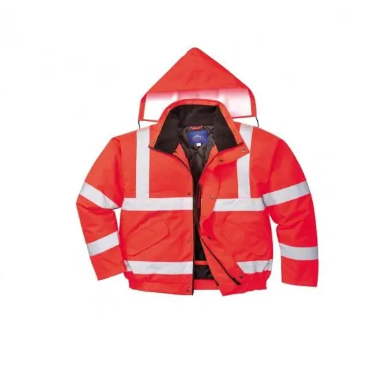 Promoție Geaca impermeabila, reflectorizanta Practic Bomber, rosie, marimea 2XL