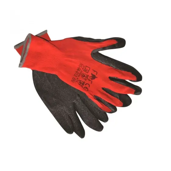 Mănuși cu peliculă din latex HS-04-012, roșu-negru, 10 Plată sigură