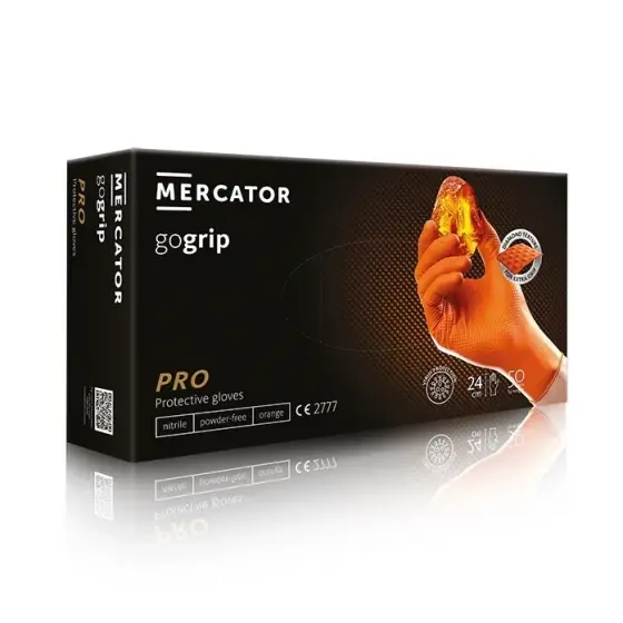 Ofertă exclusivă Mănuși nitril GOGRIP orange, S, 50 buc