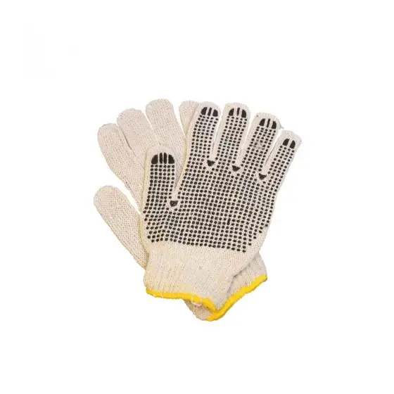 Calitate înaltă Mănuși tricot cu picou simplu (aplicații PVC pe o singură față) PloverLight HS-04-011
