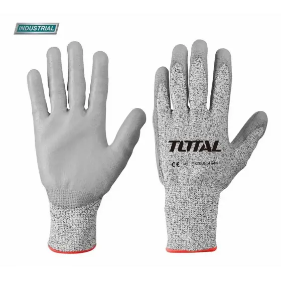 Plată sigură Total - Manusi De Protectie - Pu + Hppe + Textil -Rezistente La Taiere - Xl (Industrial)