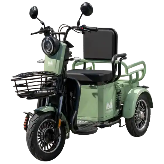 Retur gratuit Triciclu Electric Persoane TRP500 Verde, 500 W, 25 km/h, 48V/20Ah