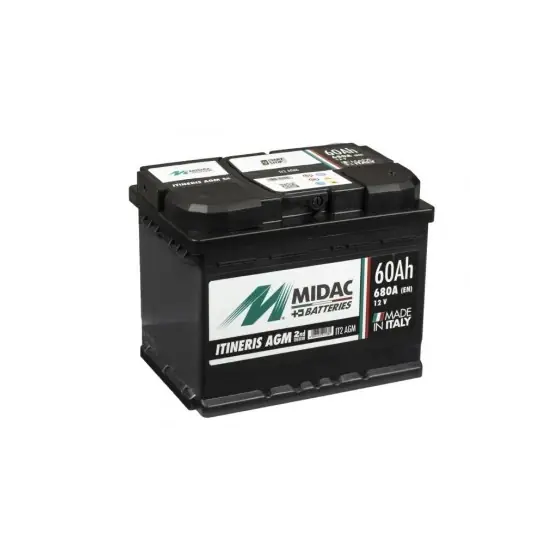 Preț redus Baterie auto 60Ah Midac Itineris AGM Start-Stop, 242x175x190, 680A, 12V