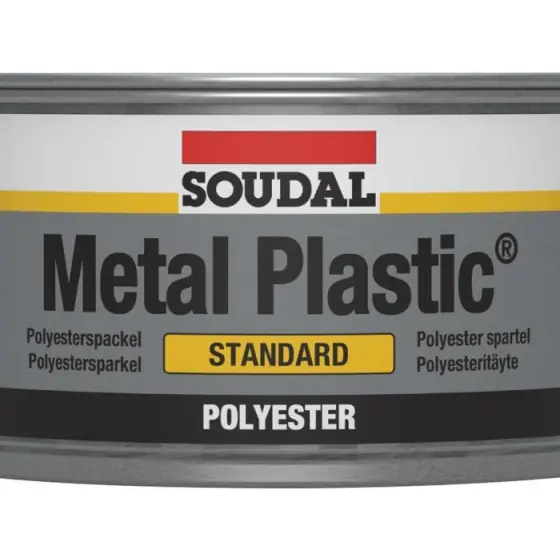 Discount Umplutura pe baza de poliester pentru repararea caroseriei Soudal Metal Plastic Standard, gri, 250 g