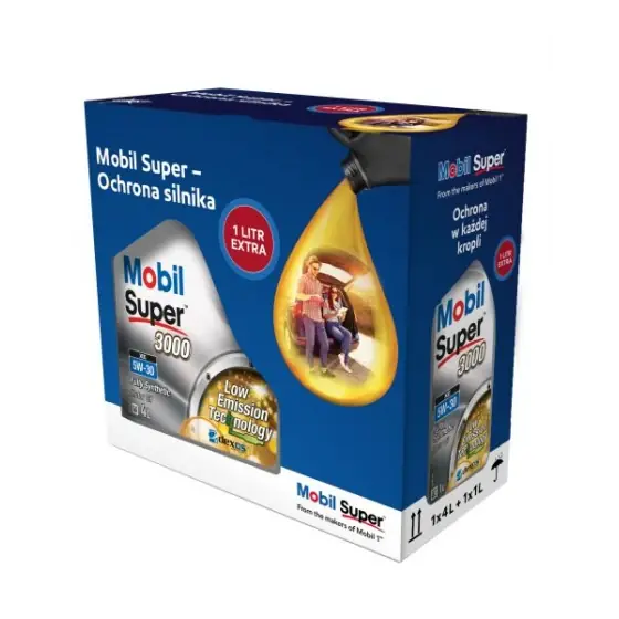 Ulei motor Mobil M-SUP 3000 XE 5W30 4L+1L Premium