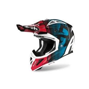 Premium Casca Enduro - Mx Airoh Aviator Ace Kybon albastru/roșu lucios
