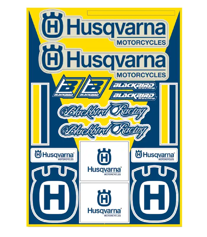 Set Stickere Blackbird Husqvarna 50 x 35 Cm Lichidare de stoc