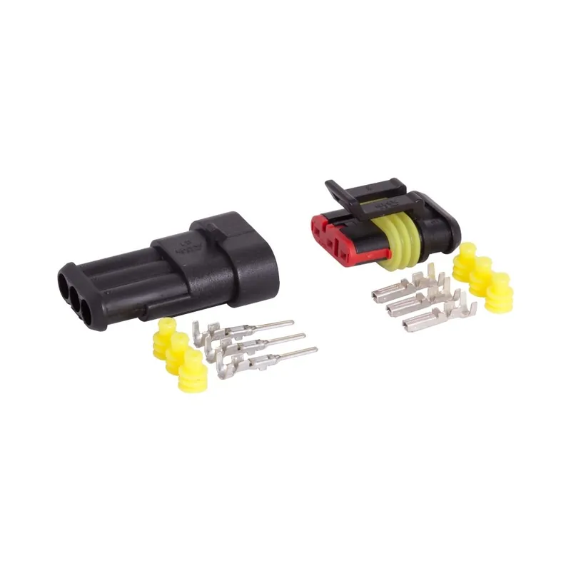 Cel mai vândut Conector ermetic cu mufă AMP SUPER SEAL, set cu 3 pini