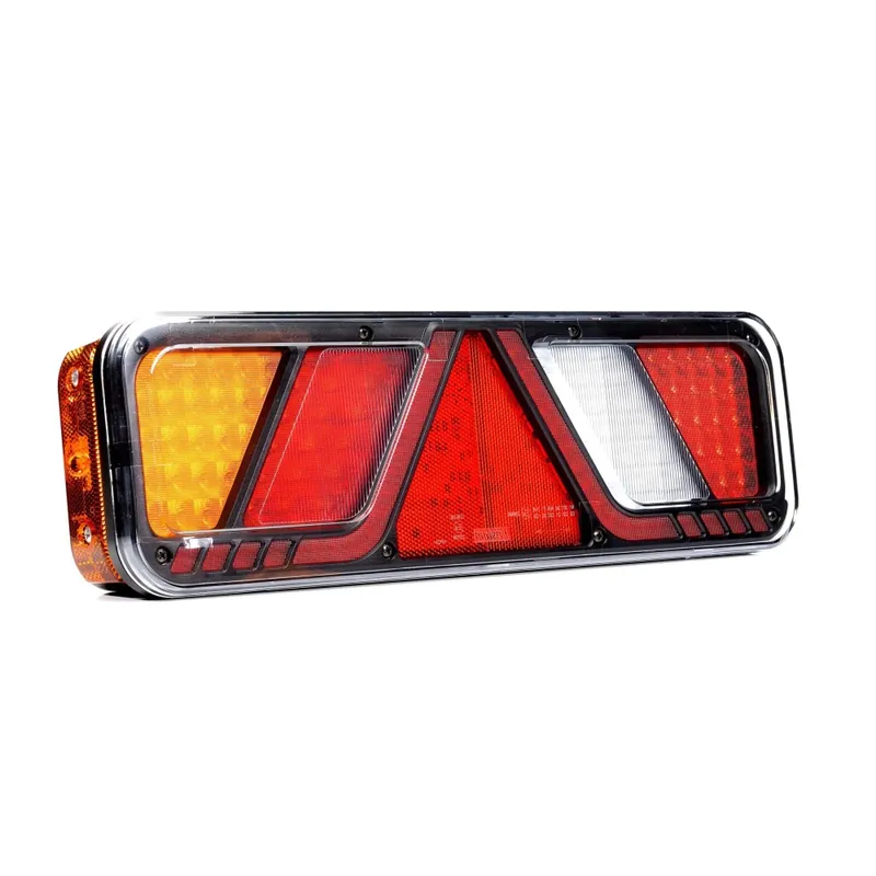 Plată securizată Lampă spate stânga FRISTOM LED 24V, 6 funcții, fără lumină pentru numărul de înmatriculare, conector AMP 7PIN