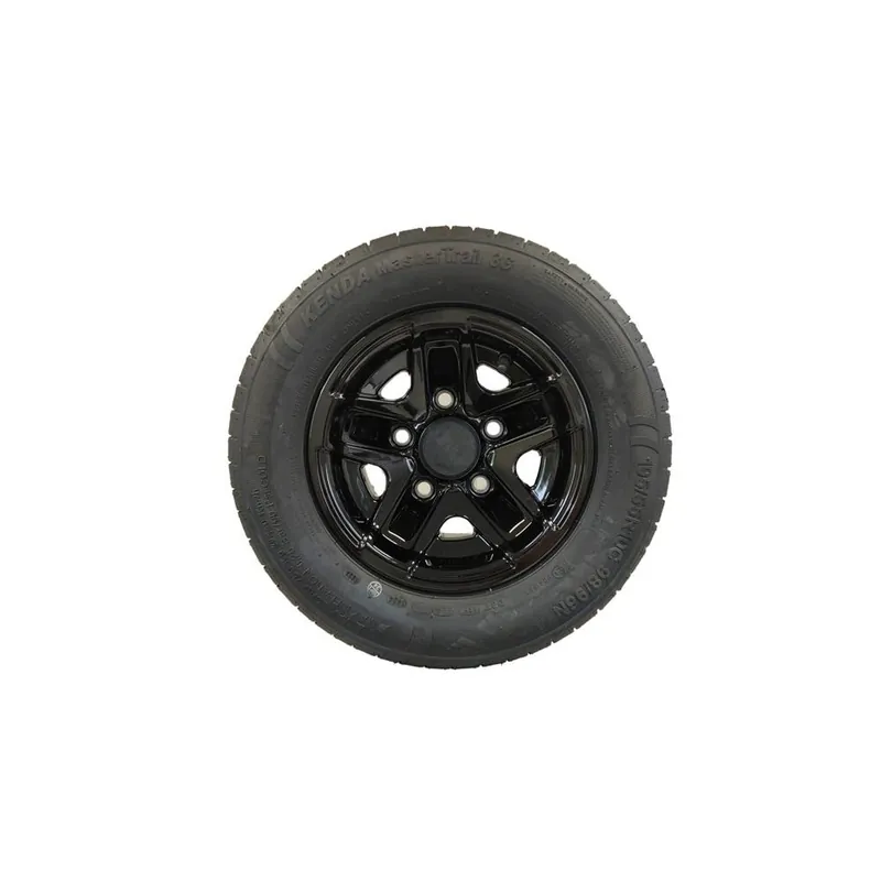 Roata completa ATT/KENDA 195/55 R10C 5×112, janta din aliaj negru Preferatul clienților